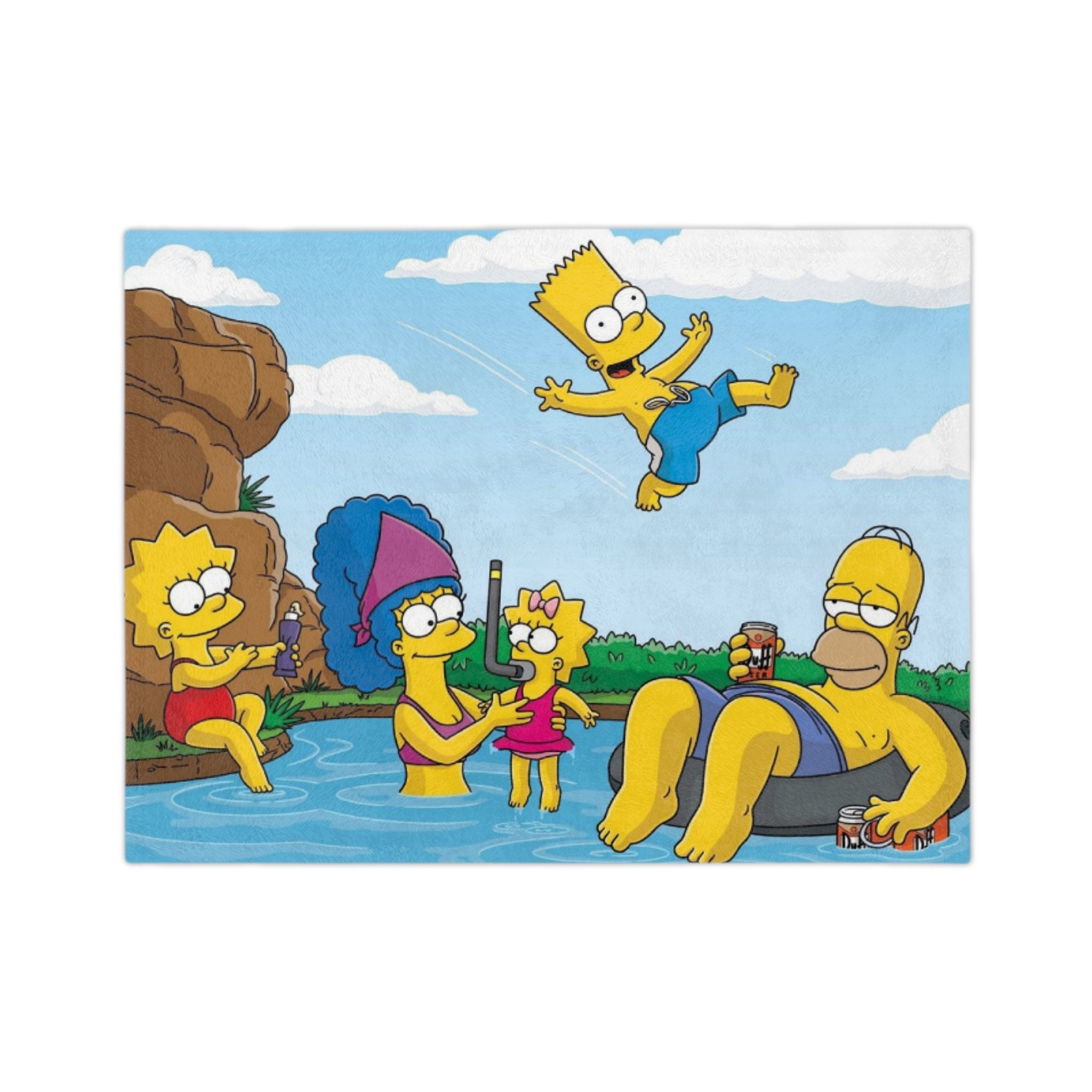 The New Simpsons Blanket Etsy