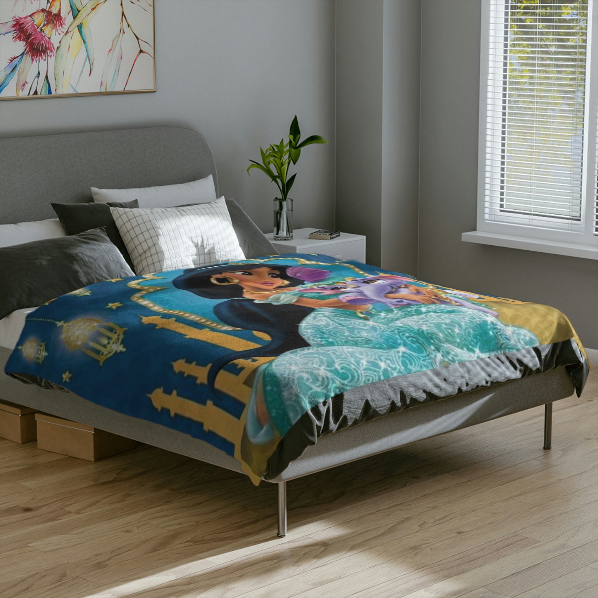 New Princess Jasmine Blanket Etsy