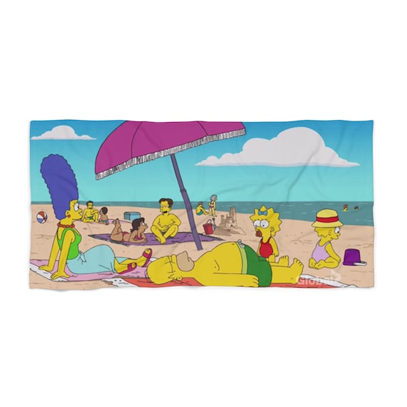 The simpsons beach towel hot sale
