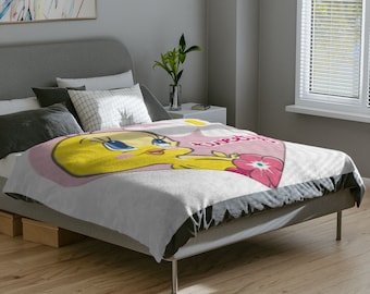90s Tweety Bird Girls Patchwork Toddler Comforter Coverlet Blanket