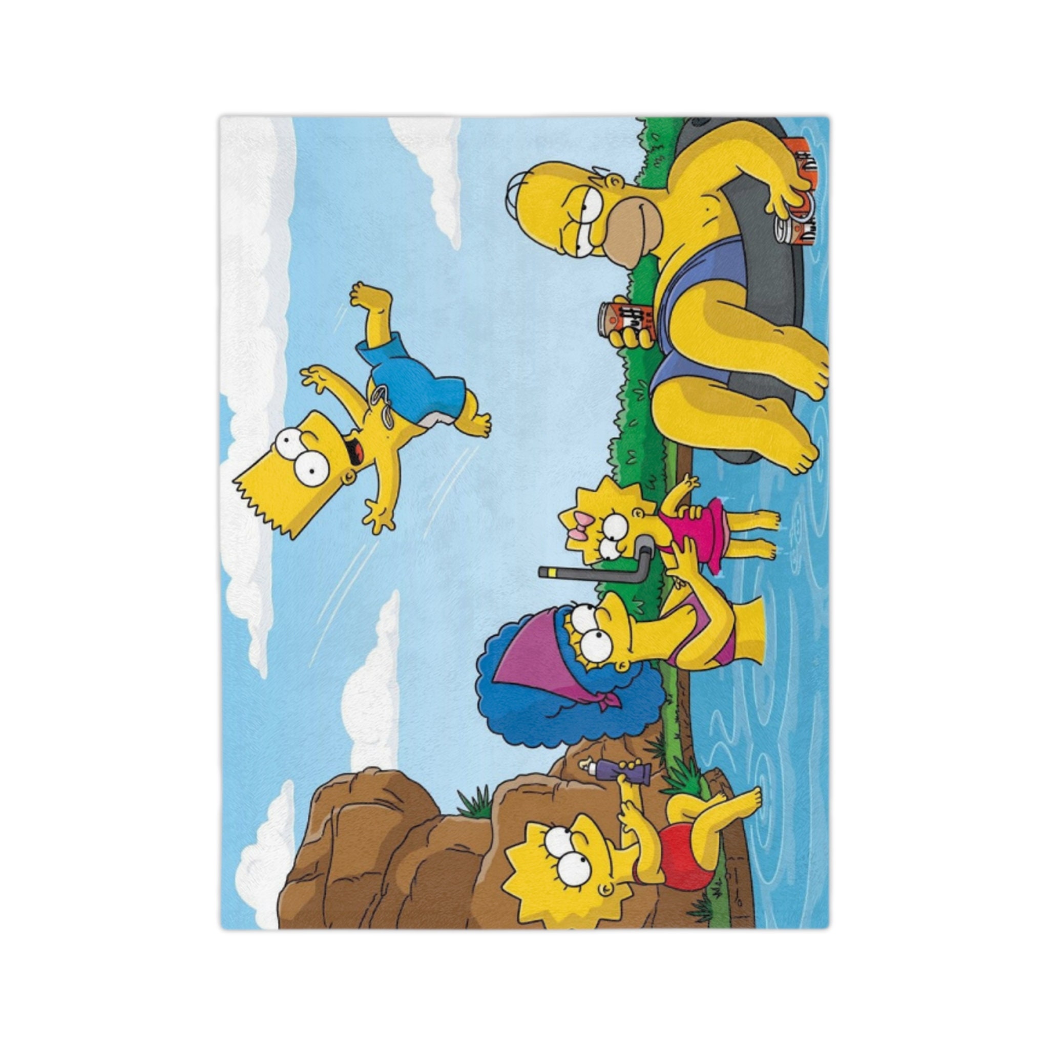 The New Simpsons Blanket Etsy