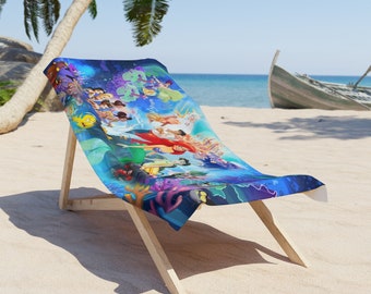 Den lilla sjöjungfrun strandhandduk