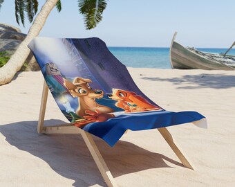 Lady and the Tramp Beach Towel