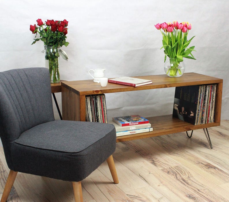 Hochwertige Holz Industrial Record Player Stand Vinyl | Etsy