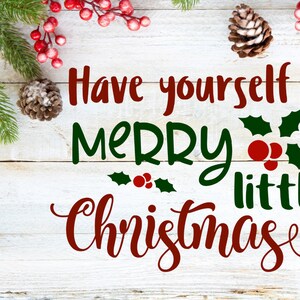 Haben Sie sich eine frohe kleine Weihnachten Svg Datei Weihnachten Svg Frohe Weihnachten Kissen Svg für Silhouette oder Cricut Aufkleber Weihnachten Shirt Becher