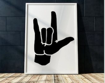 Download I love you sign language SVG clipart cut file svg png Jpg ...