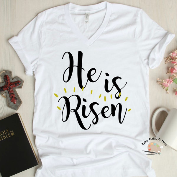 He is Risen svg CUT file Easter svg Christian svg for Silhouette or Cricut Christian faith t-shirt svg DIY Christ has Risen svg He lives svg
