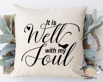 It is well with my soul SVG, png jpg CUT file, It is well with my soul quote, scripture svg, bible verse svg, Christian svg, silhouette