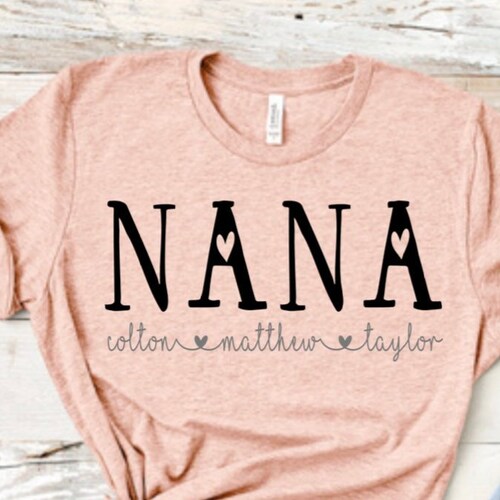 Custom SVG File NANA and Children's Names Svg Cut File Etsy