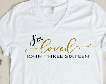 So loved John 3:16 svg CUT file Easter svg Christian svg, Silhouette Cricut Christian faith t-shirt svg For God so loved the world svg file