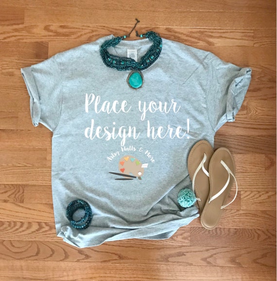 Download Womens Gray T-Shirt Mockup Womens Grey T-Shirt Mockups ...