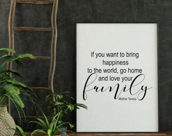 Family quotes wall | Etsy