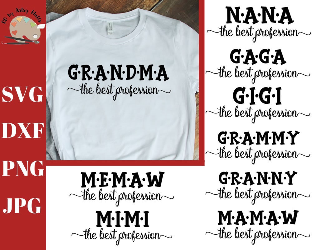 Grandmère les meilleurs noms de profession Bundle svg mimi Etsy