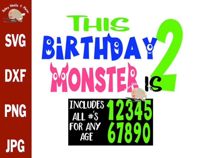 Download This Birthday Monster is..svg Monster birthday party svg CUT | Etsy