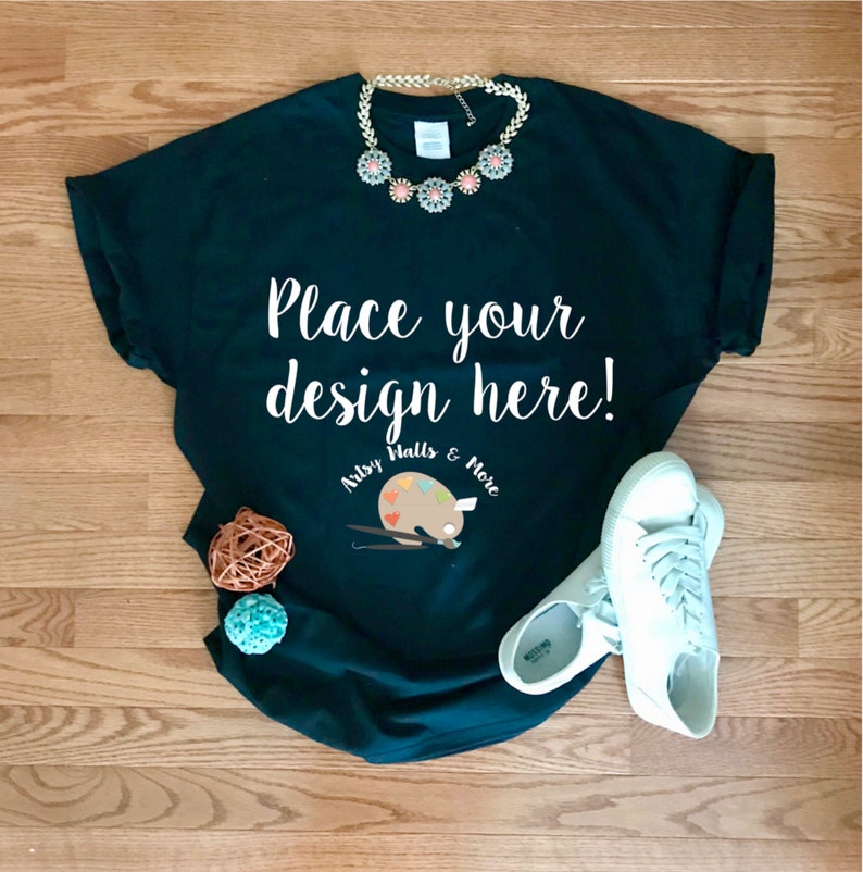 Download Damen schwarze T-shirt Mockup Damen Shirt Mockups mit | Etsy