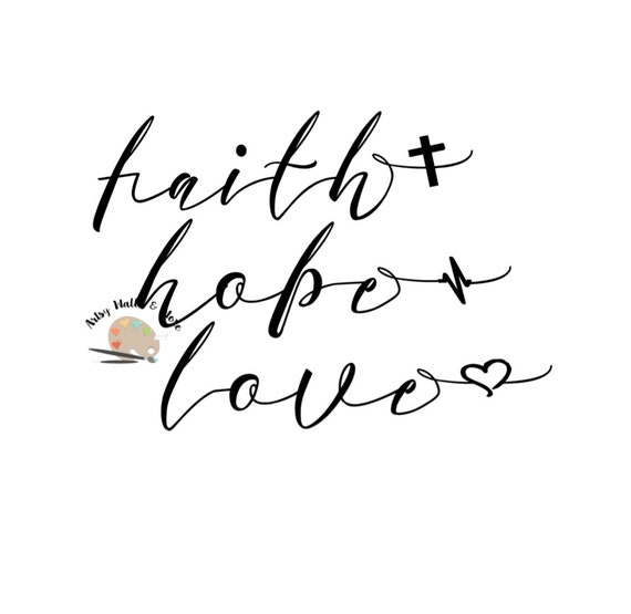 Download faith hope love svg CUT file Christian svg Silhouette or | Etsy