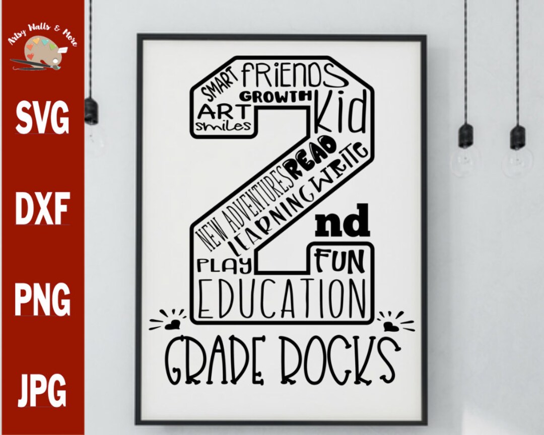 Second Grade Rocks Graphics 2nd Grade Rocks Svg First Day of 2nd Grade T-shirts DIY, 2nd Grade ...