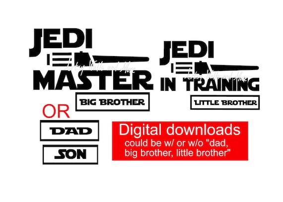 Download Jedi Master Jedi In Training Svg Png Jpg Cut File Digital Etsy