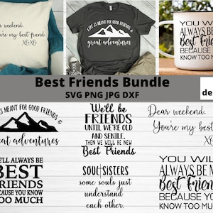 Best friends svg bundle, friend quote, best friends saying, funny best friend svg, best friend quotes for Silhouette friend quote for cricut