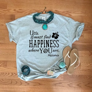 Moana citaat SVG, je moet vinden geluk waar je Moana film citeer SVG gesneden bestand voor t-shirt, sticker, koffiemok Silhouette cameo Cricut
