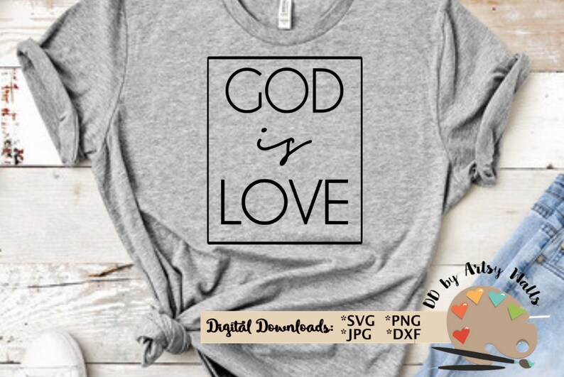 Download God is love SVG png jpg dxf CUT file silhouette cricut | Etsy