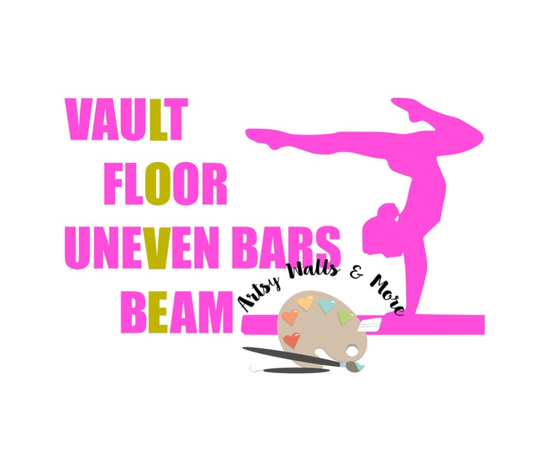 Download Gymnastics svg cut file gymnast for Silhouette Cricut wall ...