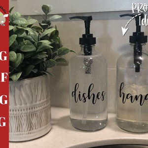 Hands Dishes decal svg CUT FILE, kitchen soap dispenser svg, bathoom soap dispenser svg dxf, kitchen decals svg, dish soap svg, hand soap