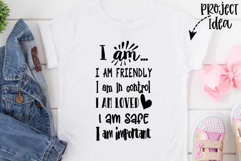 Download I Am Positive Affirmations svg CUT file svg dxf png jpg signe | Etsy