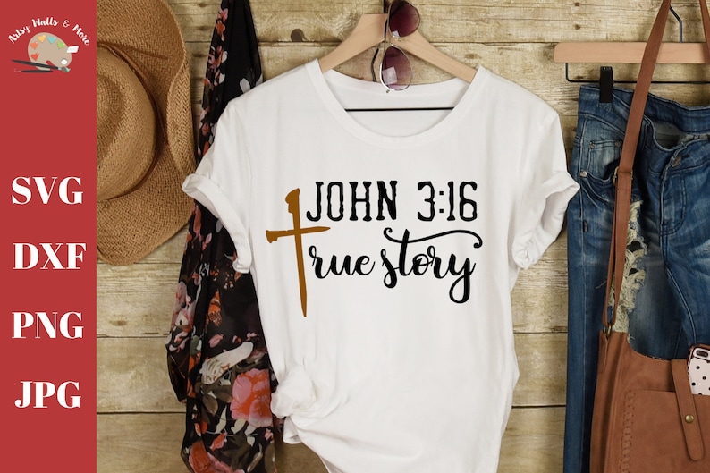 Download John 3:16 True Story svg CUT file Faith cross svg file | Etsy