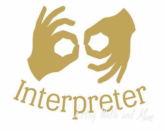 Sign language Interpreter SVG cut file PNG Jpg file Silhouette Cricut crafters, American Sign Language interpreter svg, DIY t-shirt or decal