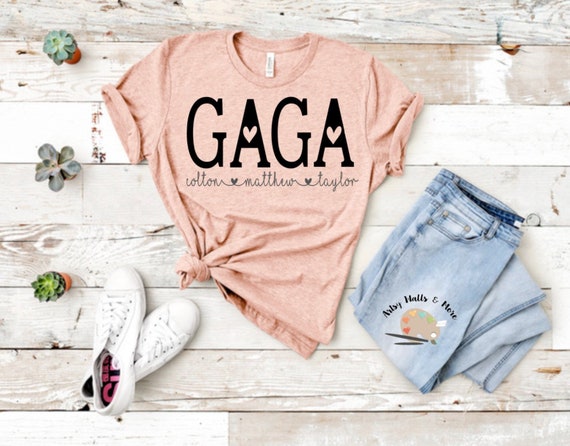 Download Custom Svg File Gaga And Children S Names Svg Cut File Decal Tshirt Download Grandma T Shirt