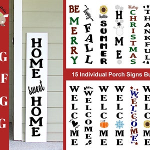 Front Porch Wood Sign Bundle svg CUT FILE, porch sign svg, home decor svg