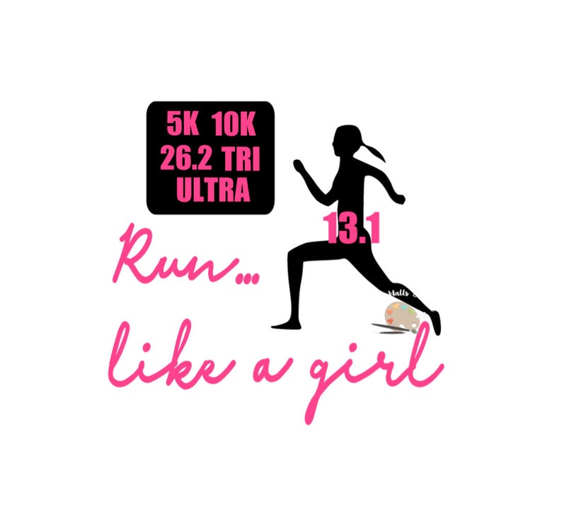 Run like a girl svg cut file runner svg cut file runner girl Etsy