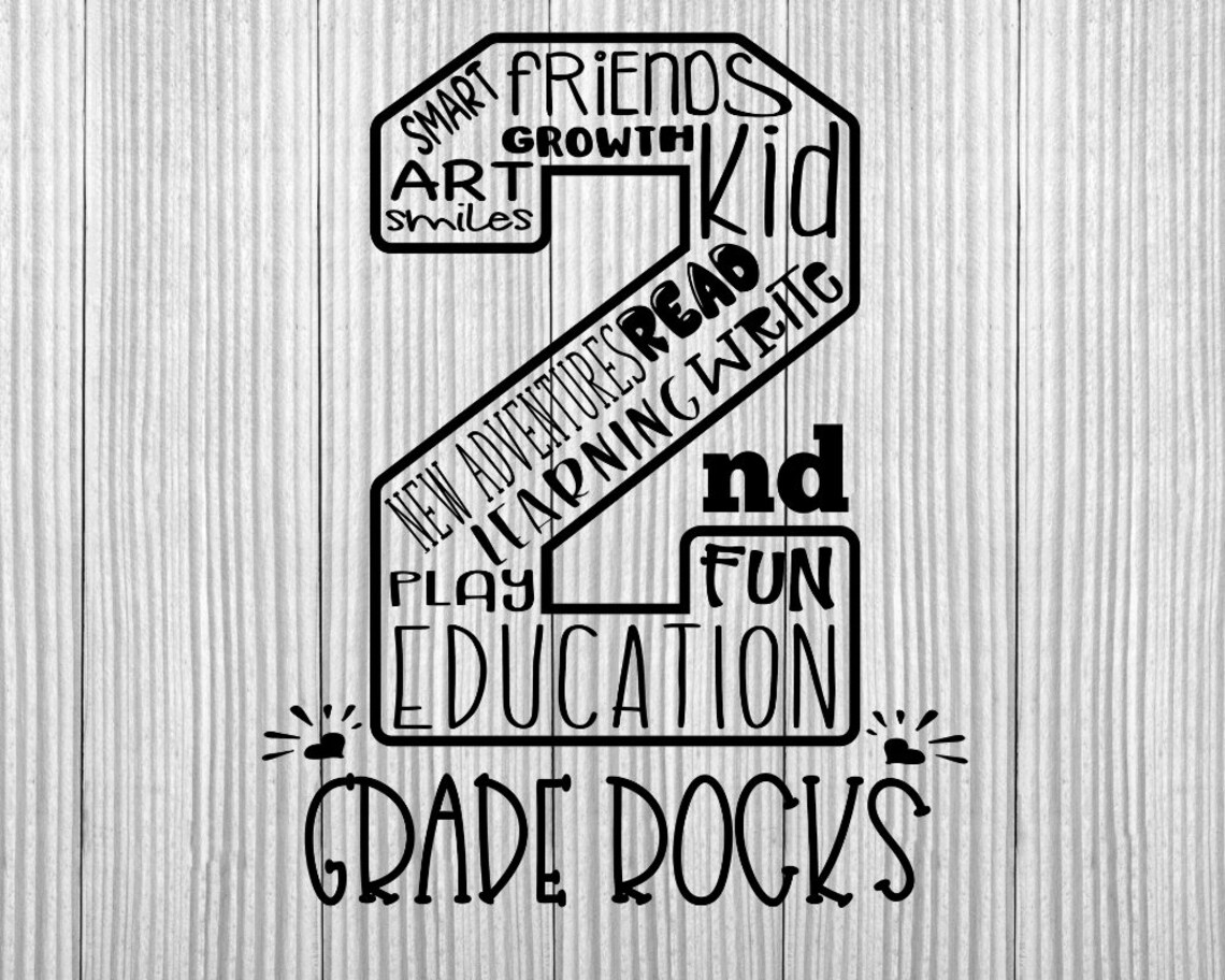 2nd Grade Rocks Svg First Day of 2nd Grade T-shirts DIY 2nd - Etsy