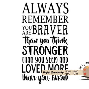 Rappelez-vous toujours que vous êtes plus courageux svg Winnie l’ourson Citation svg pooh baby shower nursery svg plus fort que vous ne semblez aimé plus que vous ne le savez