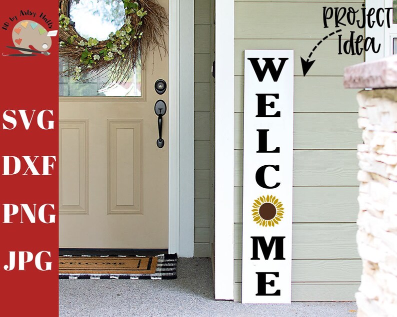 Download Welcome Sunflower Front Porch Wood Sign svg CUT FILE porch ...