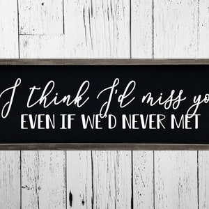 Ik denk dat ik je zou missen, zelfs als we nog nooit svg hadden ontmoet, liefde citaat svg, bruiloft teken svg, verloving svg, bruiloft douche sticker svg, bruiloft zeggen