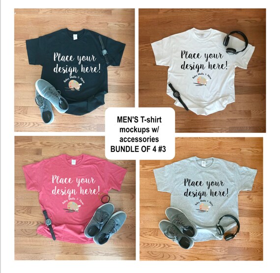T Shirt Mockup Bundle Men S Tshirt Mockups With Etsy