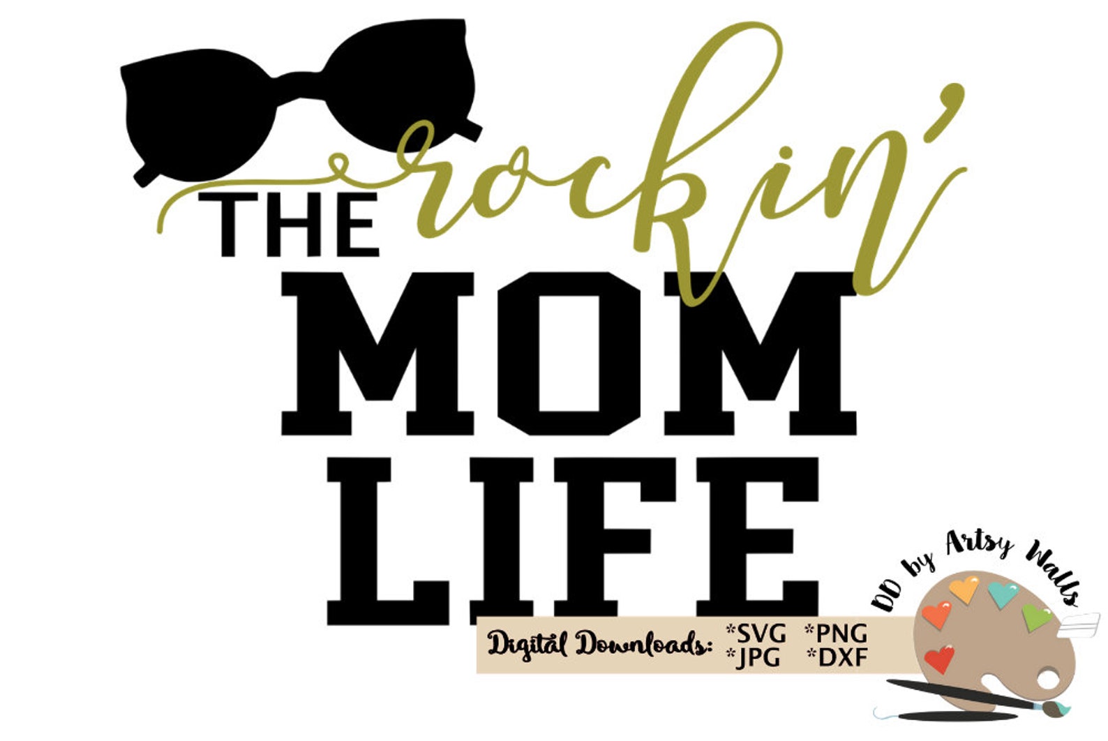 Download Rockin' the Mom Life svg cut file for T-shirt mug decal | Etsy
