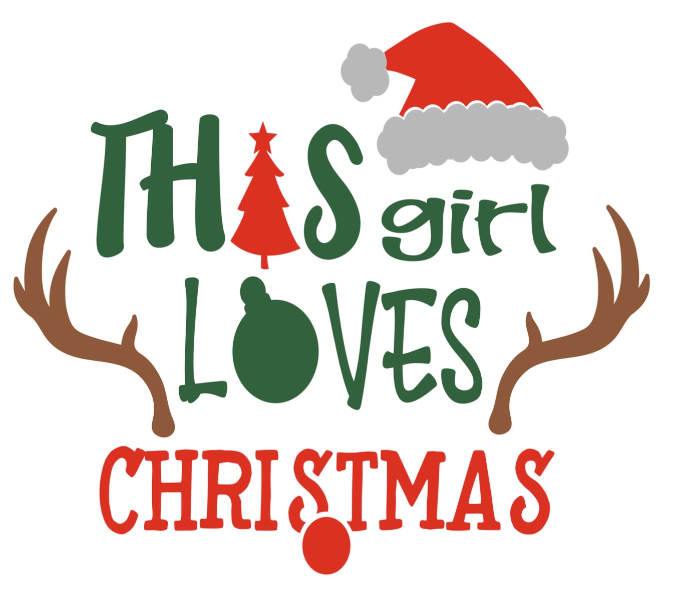 This Girl Loves Christmas Svg Cut File Christmas Svg Merry Etsy