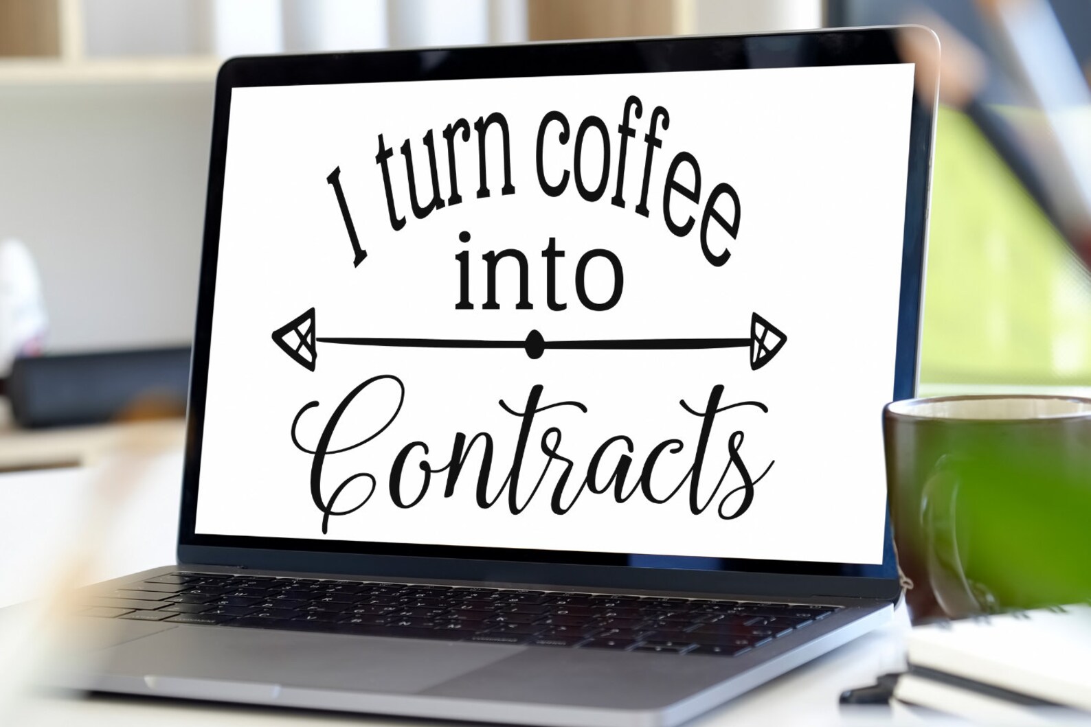 I Turn Coffee Into Contracts SVG CUT File Real Estate Agent Etsy