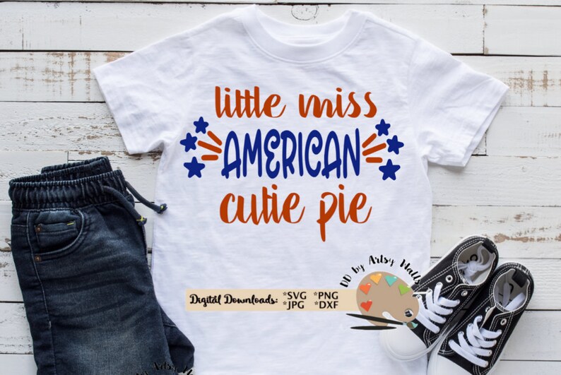 Download Little Miss American cutie pie SVG CUT file cute girl ...