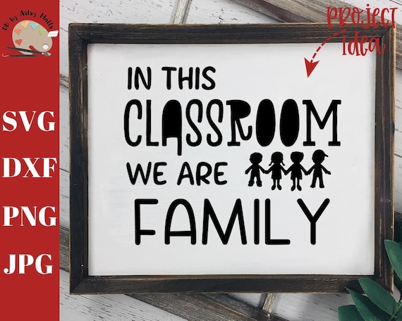 En este aula somos familia svg signo de aula de la escuela | Etsy