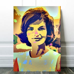 Jackie Kennedy Onassis Art, Print or Canvas, Jacqueline Kennedy Picture, JFK, First Lady, Fashion Icon, Fashion Wall Decor, Presidents Wives