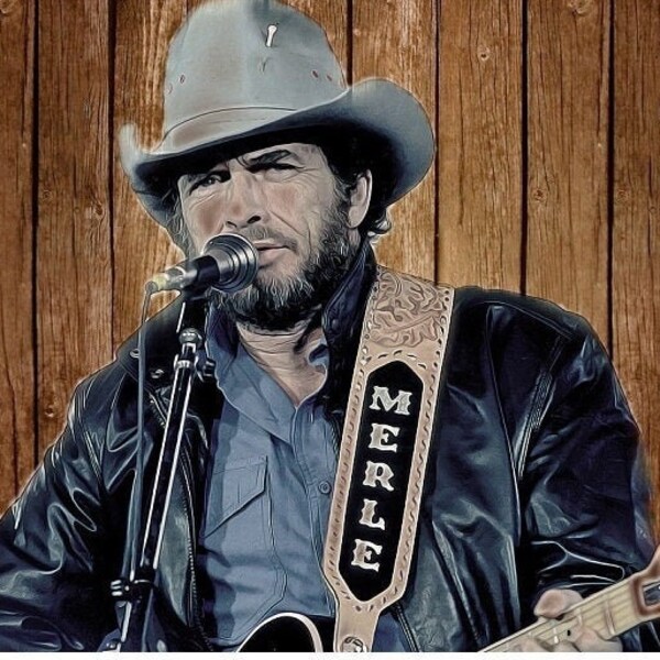 Merle Haggard, Country Music Print, Outlaw Poster, Country Music Legend, Canvas or Paper