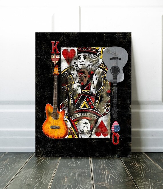 Rock And Roll King And Queen Print Or Canvas King Hearts Etsy