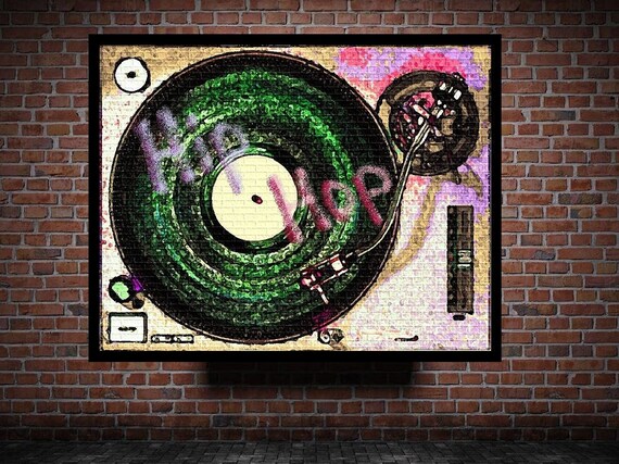 Turntable Record Player Cool Hip Hop Wall Art Print Or Etsy