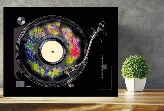 Turntable Record Player Cool Hip Hop Wall Art Print or | Etsy