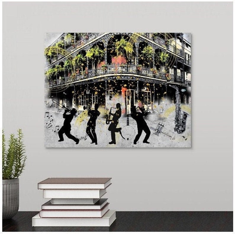 New Orleans Art, Jazz Musicians, Jazz Art, New Orleans Jazz, Jazz Music Print, Music Lover, Louisiana, Jazz Home Decor, Jazz Lover image 1