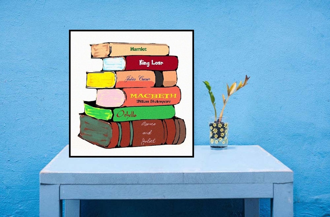 Custom Book Art, Choose Favorite Novels, Print or Canvas, Personalized